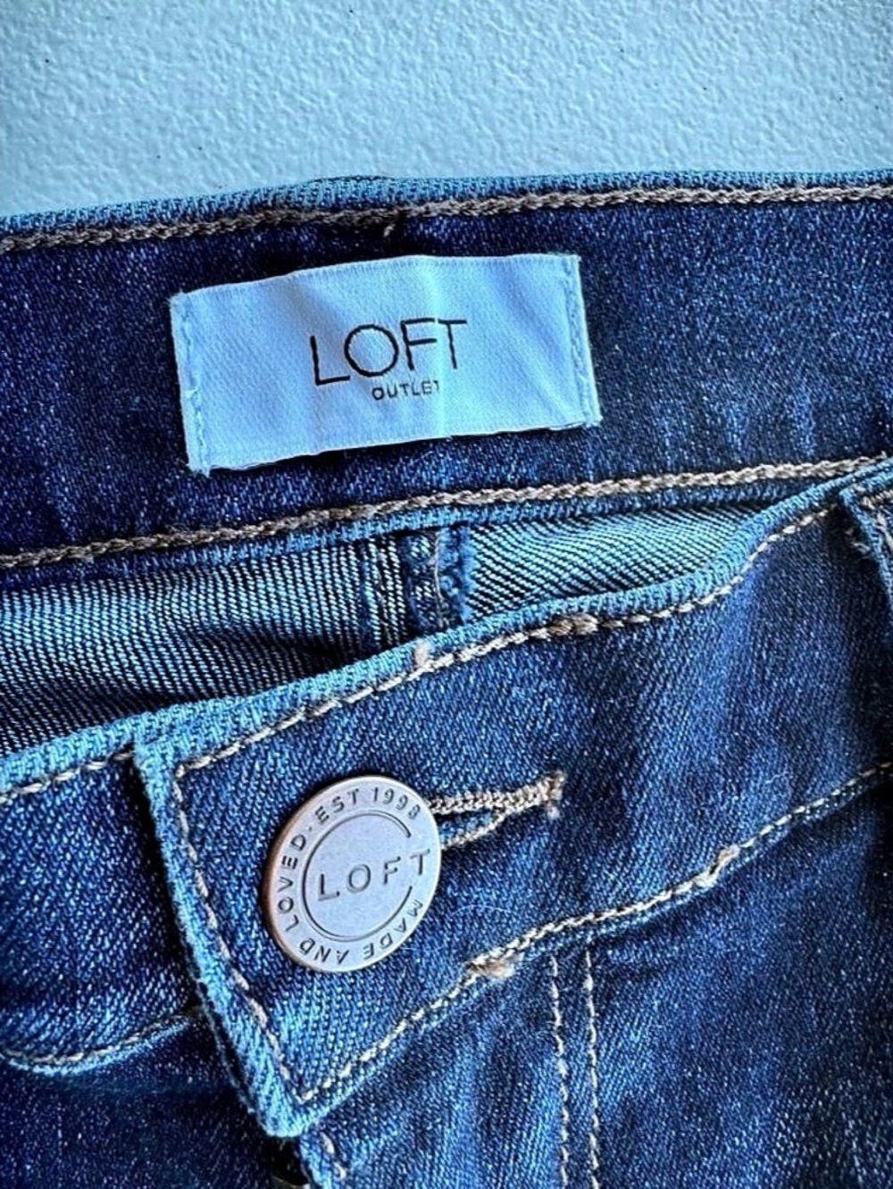 LOFT Skinny Ankle Jeans Size 12 - Picture 5 of 6
